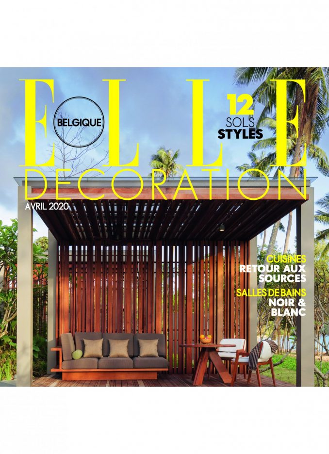 Article published in the Elle Decoration Belgium magazine (French version) about the Club Med Playa Esmeralda